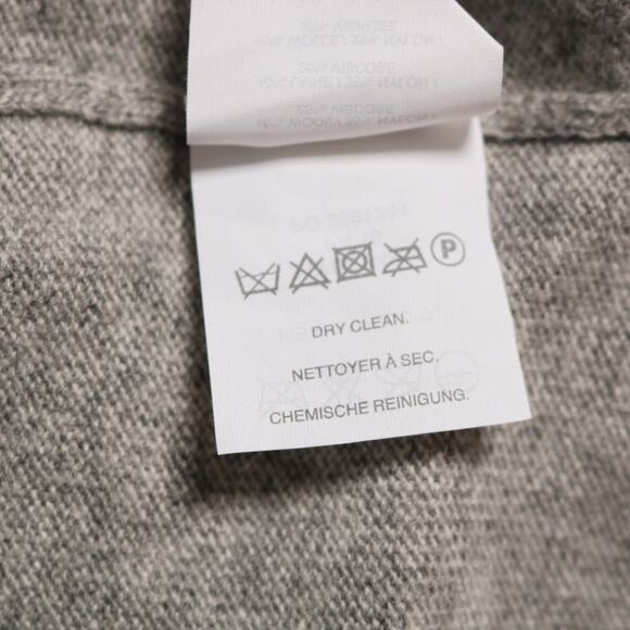 J Crew Heather Gray Wool Blend Oversized Relaxed Fit V Neck Sweater Size XL - Picture 7 of 8